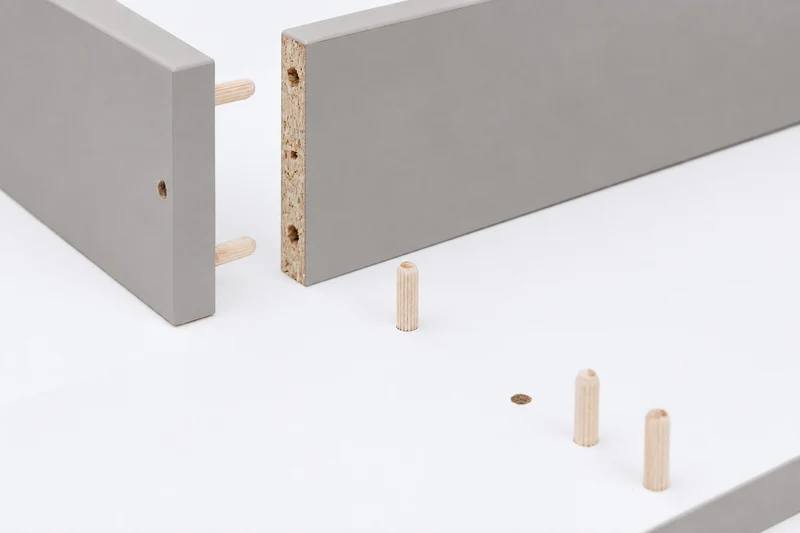 Wickelaufsatz für GULLABERG-Kommode mit 3 Schubladen – grau, mit Abdeckblenden – Wickelfläche 50 × 70 cm