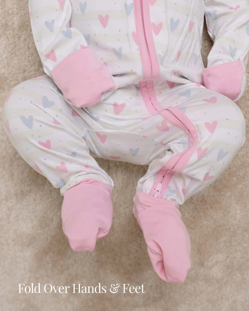BABYGO® Herz-Schlafanzug mit Reißverschluss