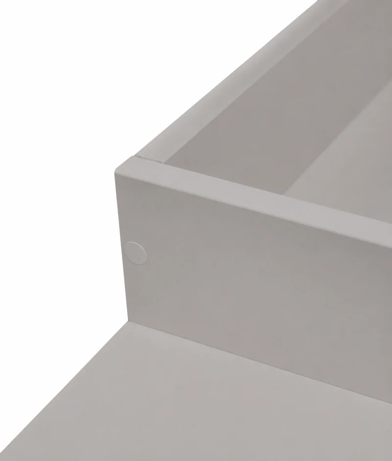 Wickelaufsatz für GULLABERG-Kommode mit 8 Schubladen – grau, mit Abdeckblenden – Wickelfläche 78 × 78 cm