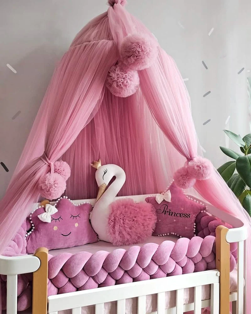Baby Girl Bedding Set Rose - Princess Swan, Star & Cloud