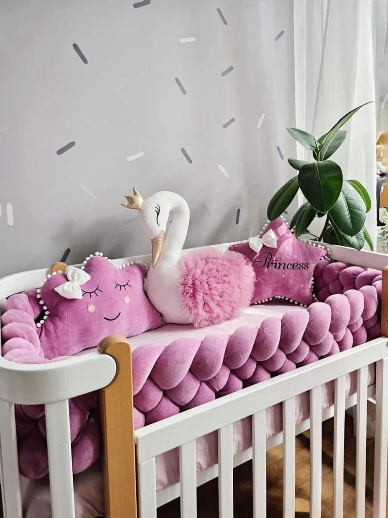 Baby Girl Bedding Set Rose - Princess Swan, Star & Cloud