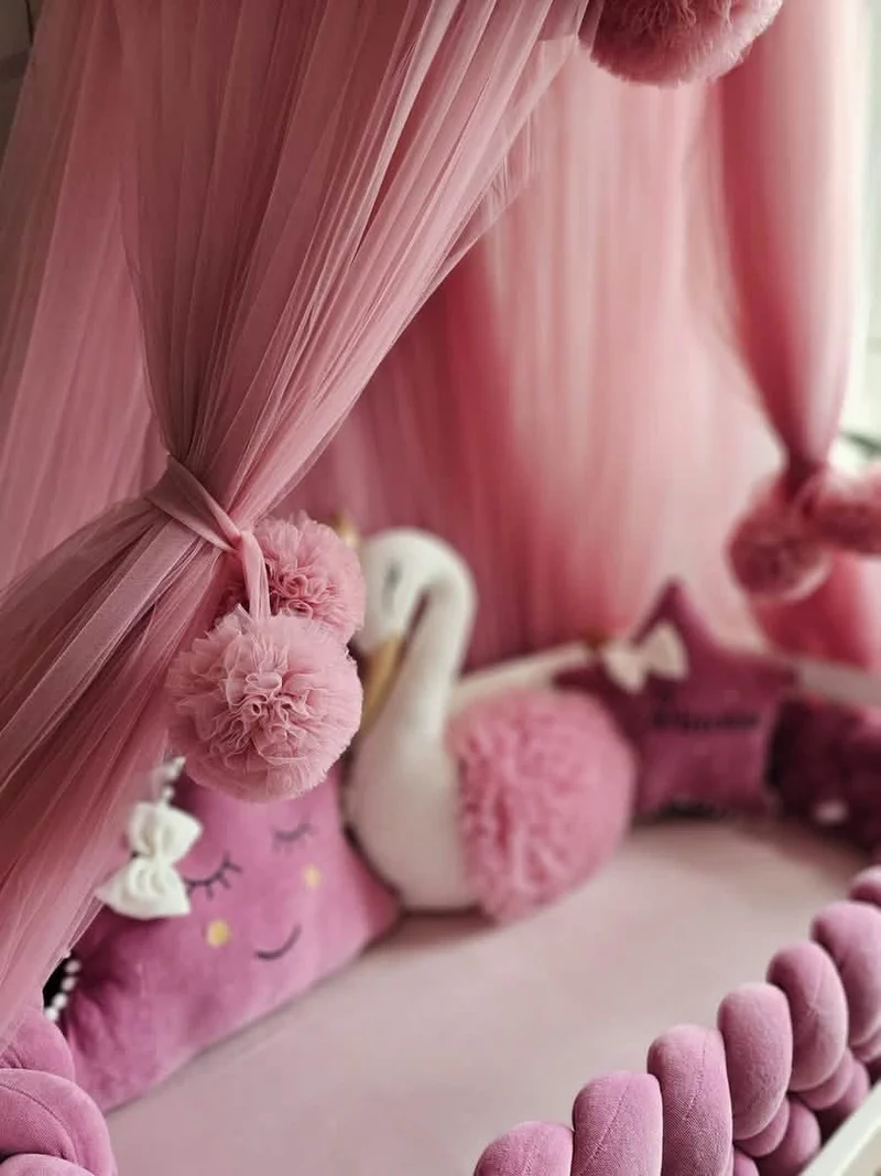 Baby Girl Bedding Set Rose - Princess Swan, Star & Cloud