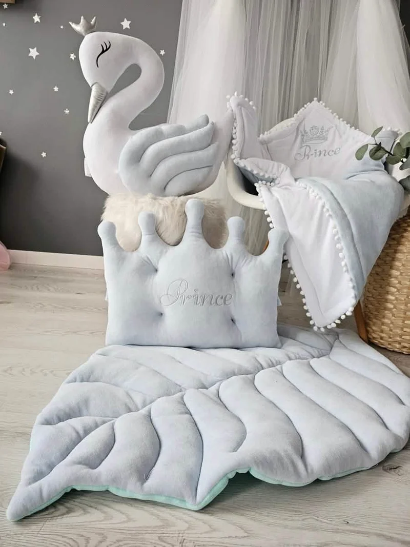 Personalized Baby Pillow - Swan, Crown, Cloud, Star or Butterfly