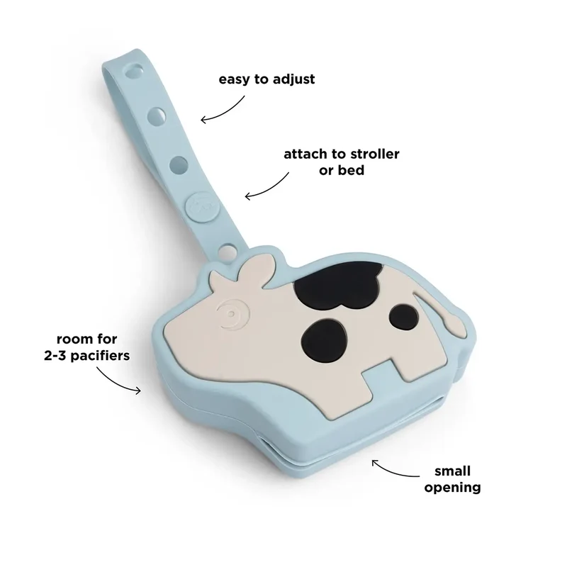Silikone sutteholder - Dotti - Blå