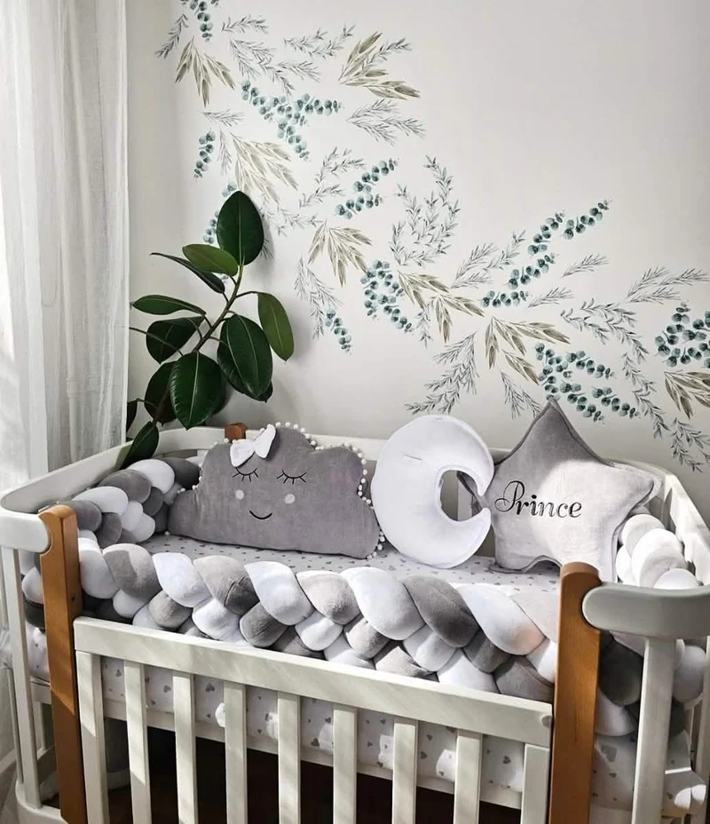 Baby Boy Bedding Set Luxury - Cloud Face, Star Face & Moon