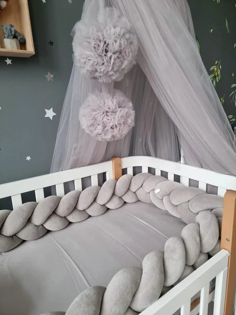 Braided Crib Bumper 15 cm - Gender Neutral