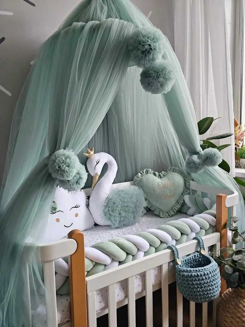Baby Bedding Set Premium - Princess Swan, Heart & Cloud