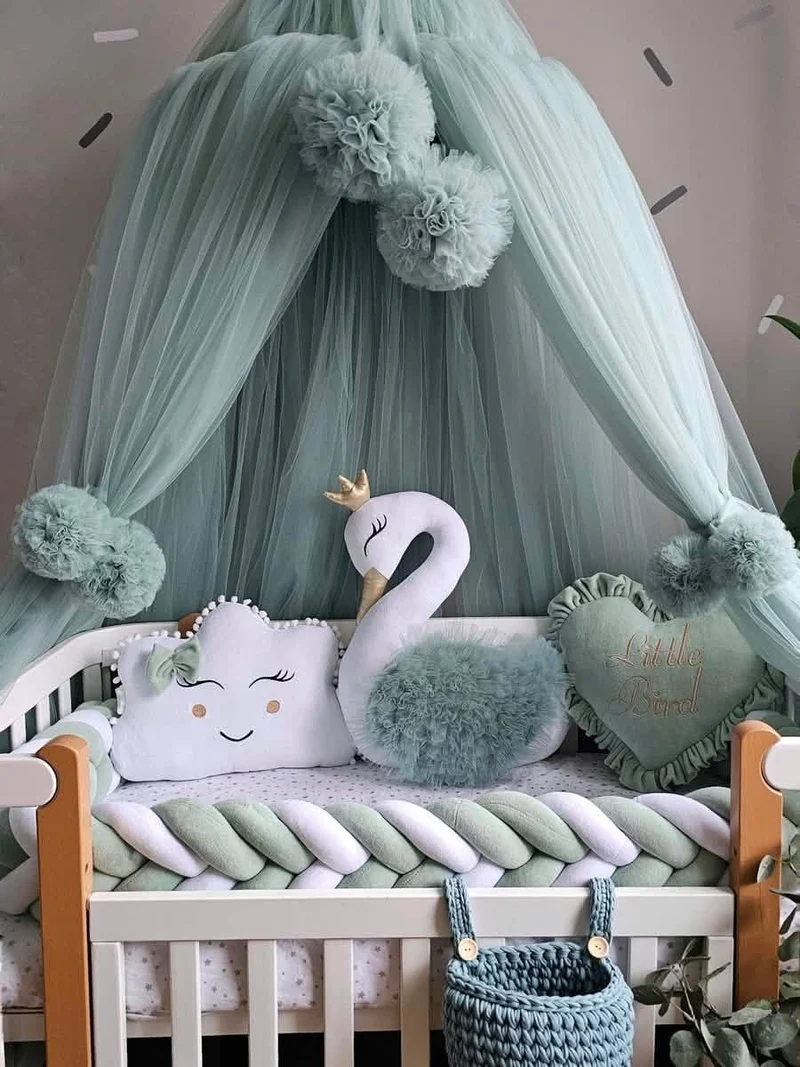 Baby Bedding Set Premium - Princess Swan, Heart & Cloud