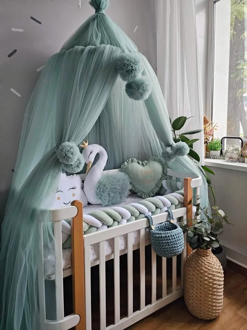 Baby Bedding Set Premium - Princess Swan, Heart & Cloud