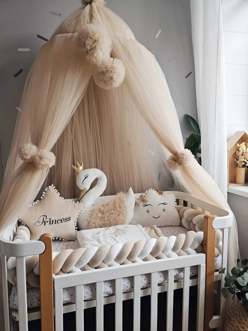 Baby Bedding Set Beige Creamy - Princess Swan, Star & Cloud