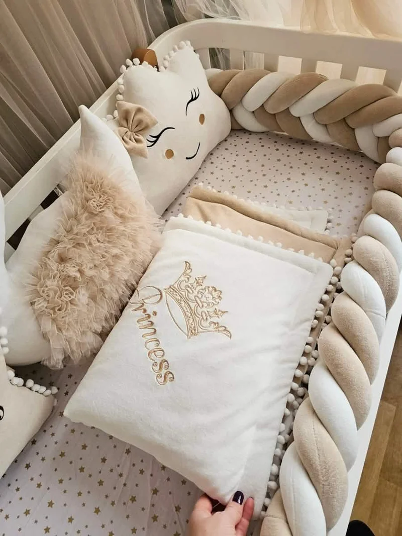 Baby Bedding Set Beige Creamy - Princess Swan, Star & Cloud