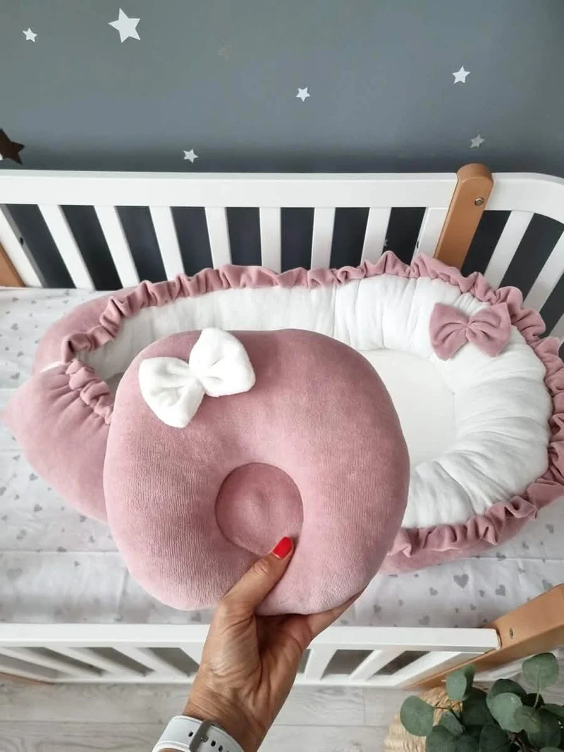 Baby Girl Bedding Set Blush Shadows - Full Perimeter Bumper