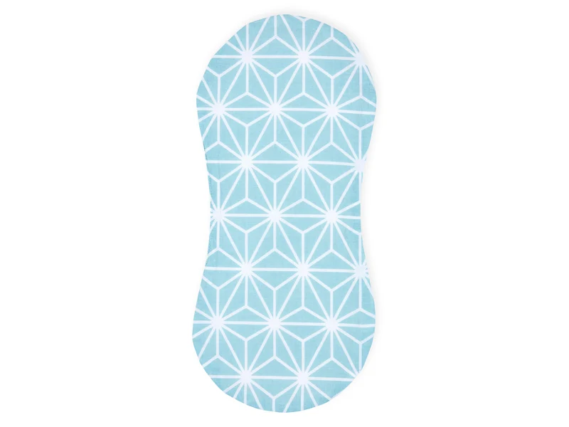 Spucktuch weiße Diamante auf Pastel Blau