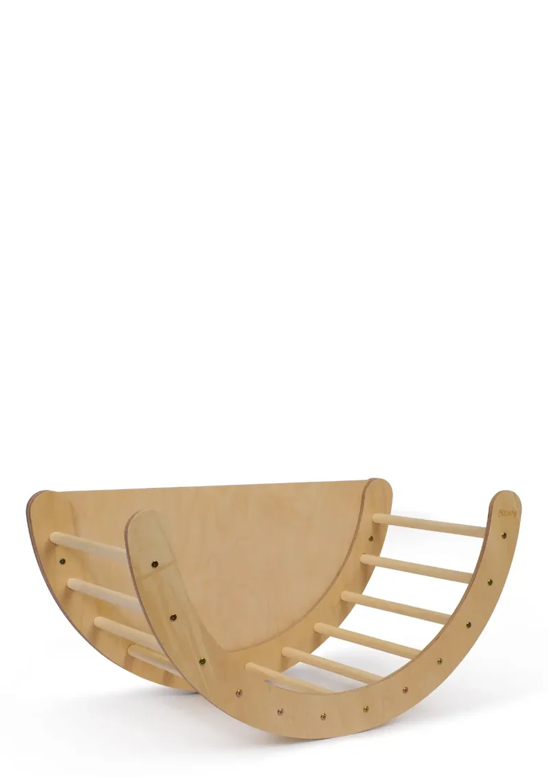 Kletterbogen Birke Natur inkl. Kissen Cord Salbei Grün