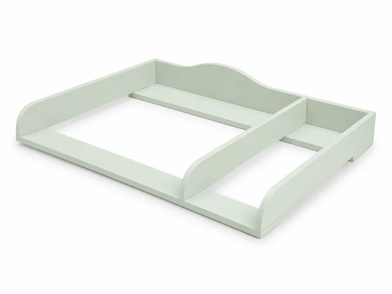 Wickelaufsatz für HEMNES-Kommode mit 3 Schubladen – XXL, pastellgrün, mit Trennfach – Wickelfläche 78 × 78 cm