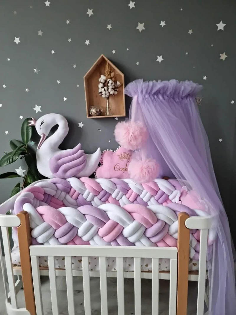 Baby Girl Bedding Set Lavender - Decorative Pillows