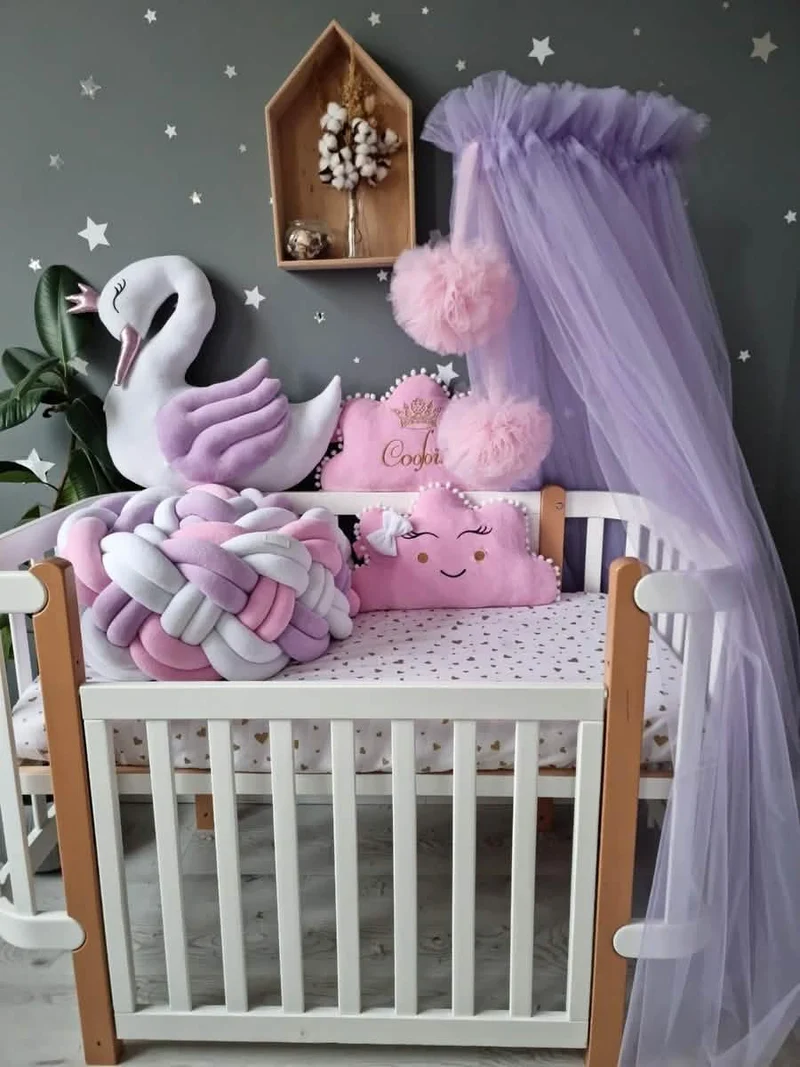 Baby Girl Bedding Set Lavender - Decorative Pillows