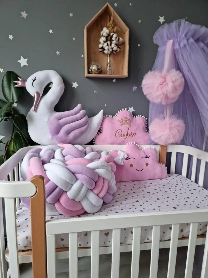 Baby Girl Bedding Set Lavender - Decorative Pillows