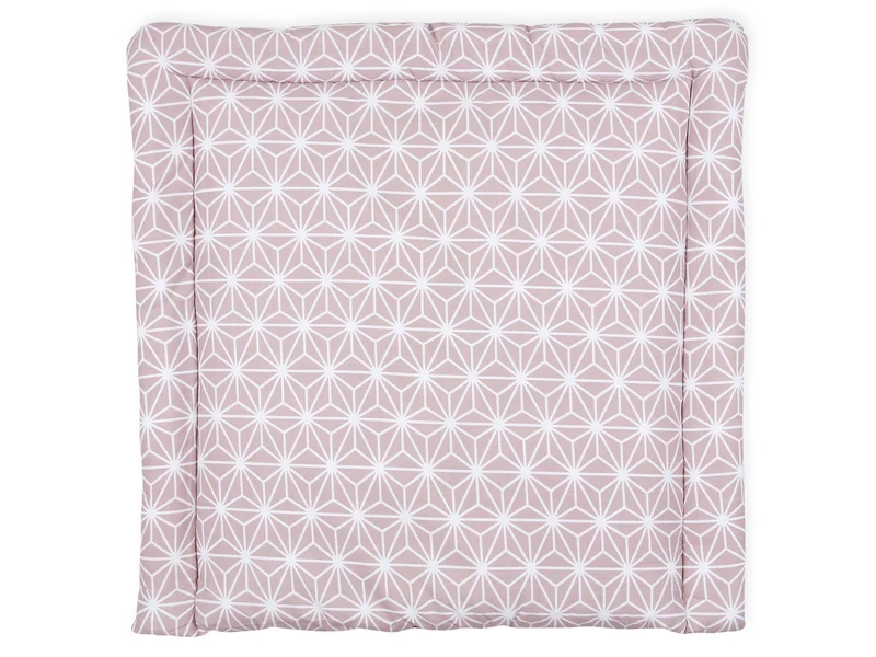 Wickelauflage weiße Diamante auf Cameo Rosa
