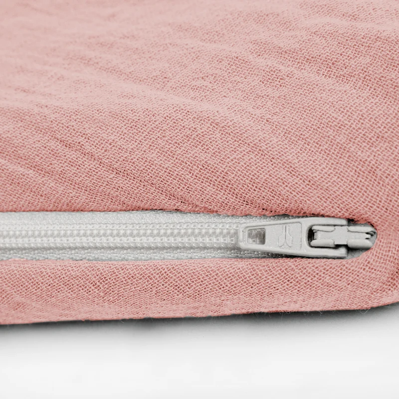 Stillkissenbezug aus Baumwollmusselin, dusty rose