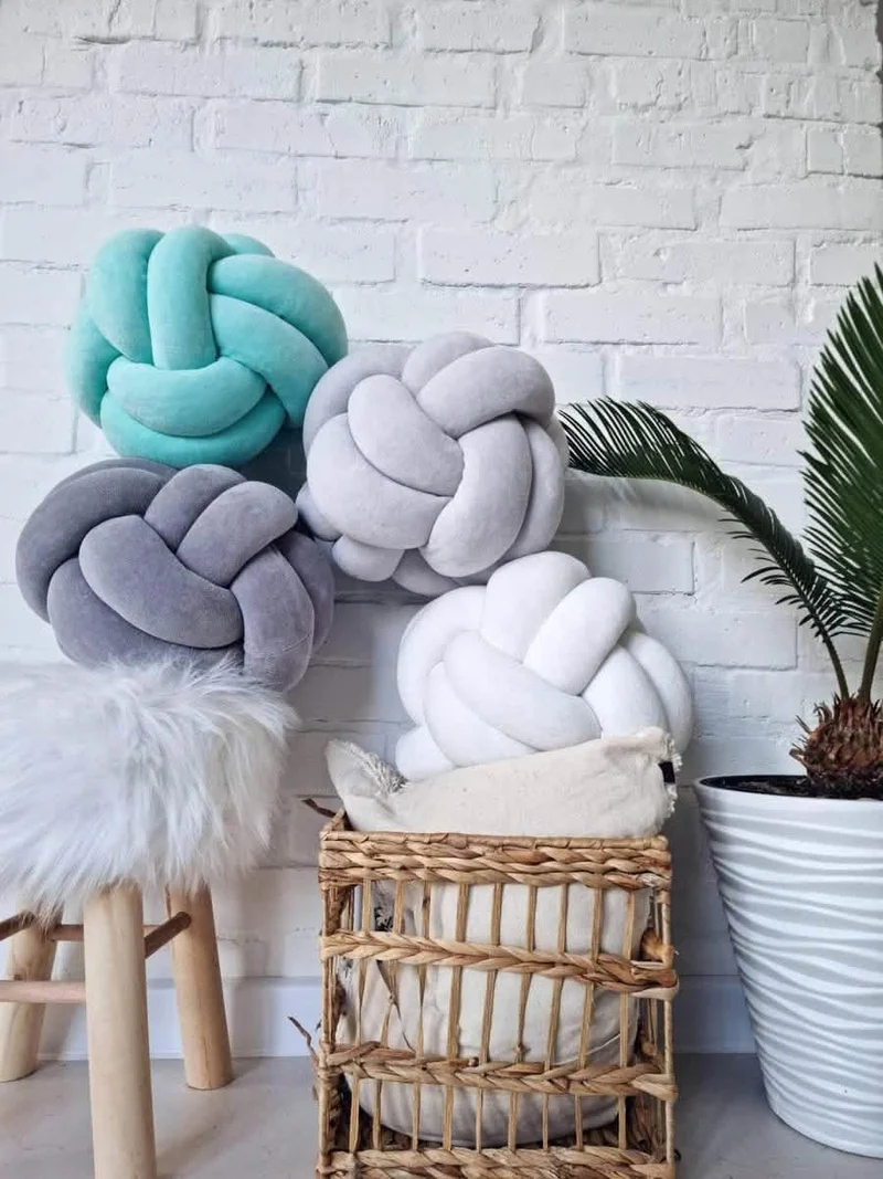 Knot pillow. Throw pillow