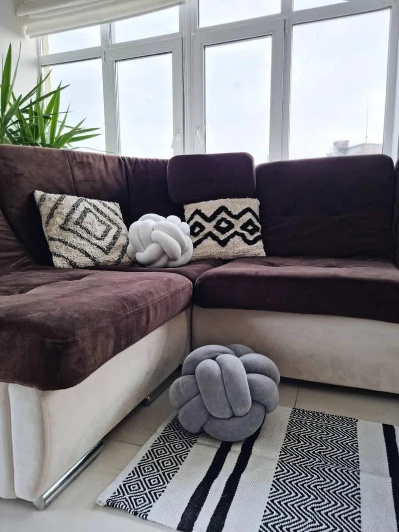 Knot pillow. Throw pillow