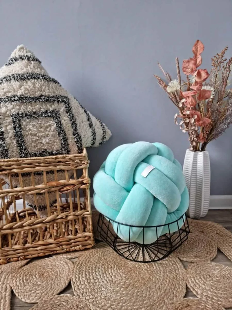 Knot pillow. Throw pillow