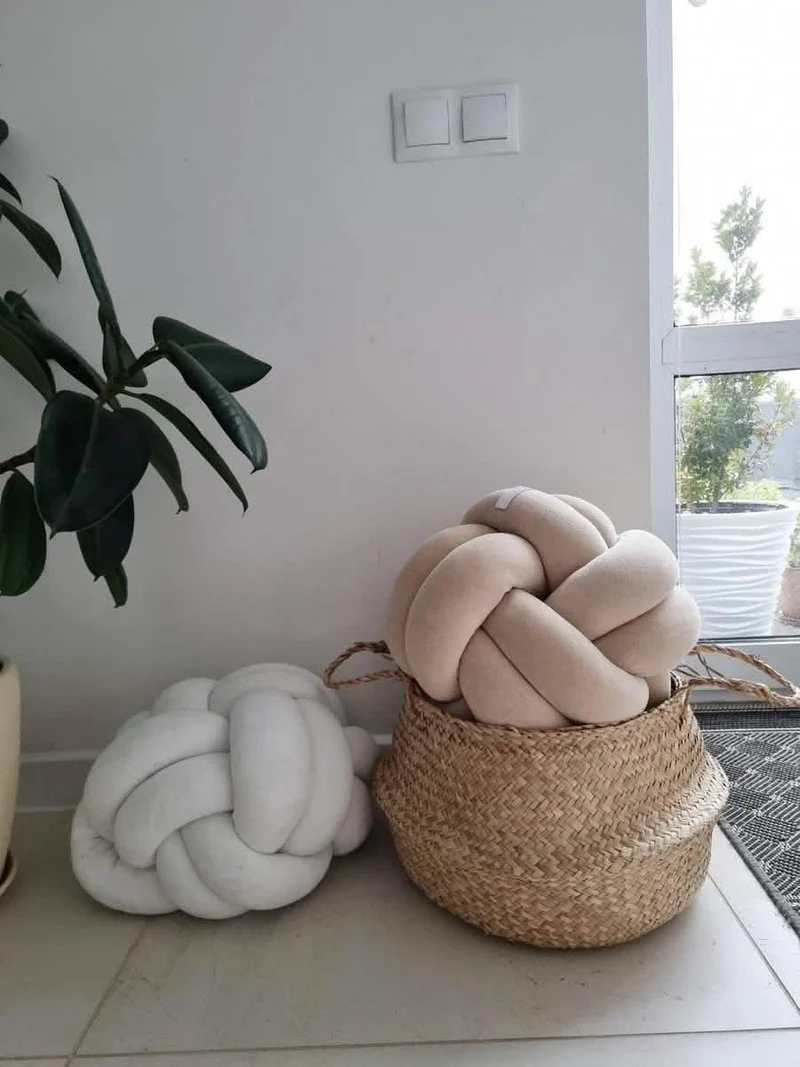 Knot pillow. Throw pillow