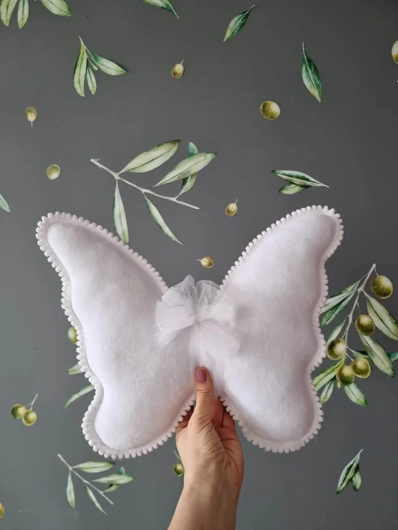 Butterfly pillow blush. Kids room decor.