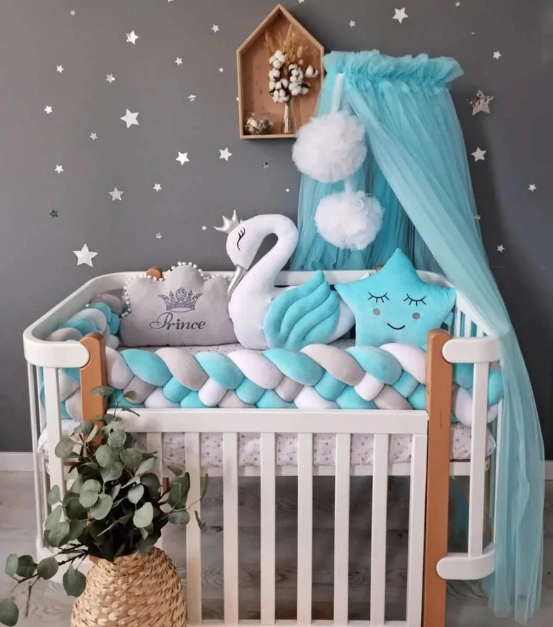 Light Blush pink bed canopy curtains, baby baldachin