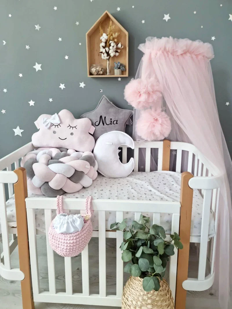 Baby Crib Canopy Curtain