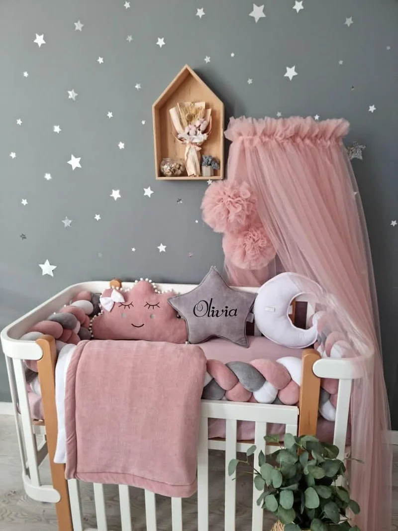 Baby Crib Canopy Curtain