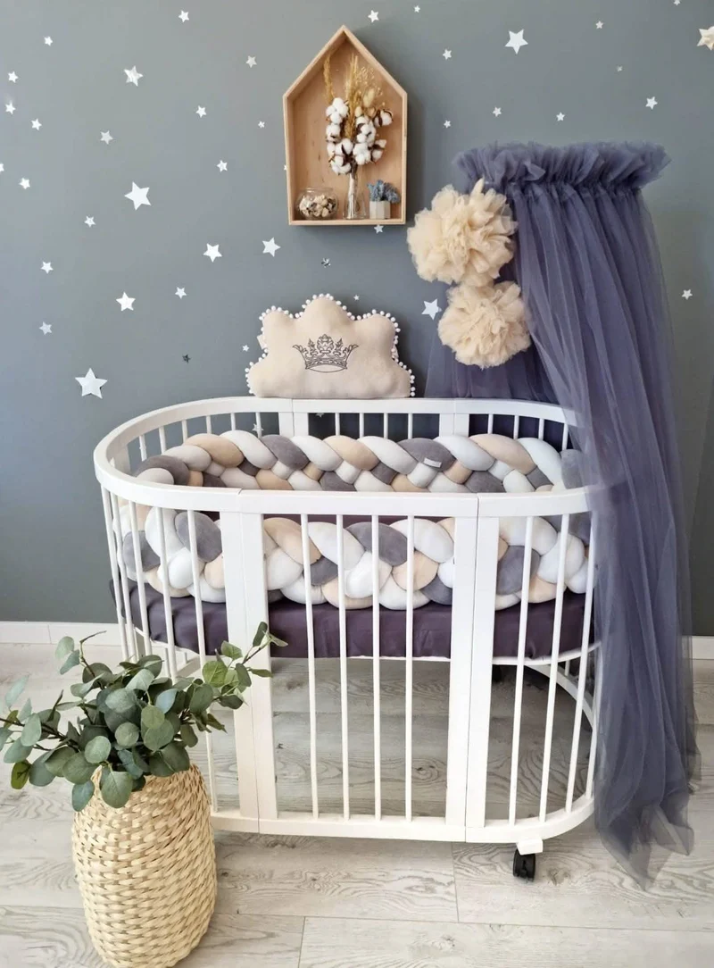 Baby Crib Canopy Curtain