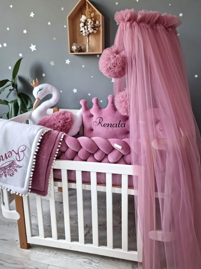 Baby Crib Canopy Curtain
