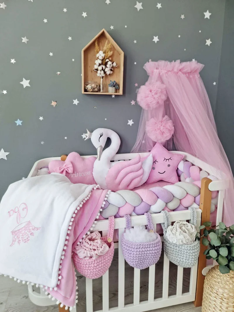 Baby Crib Canopy Curtain