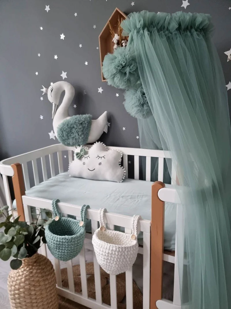 Baby Crib Canopy Curtain