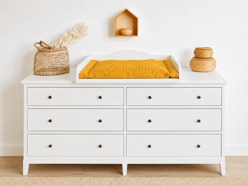 Wickelaufsatz für IDANÄS: Sideboard mit 2 oder Kommode mit 6 Schubladen – Wickelfläche 78 × 78 cm