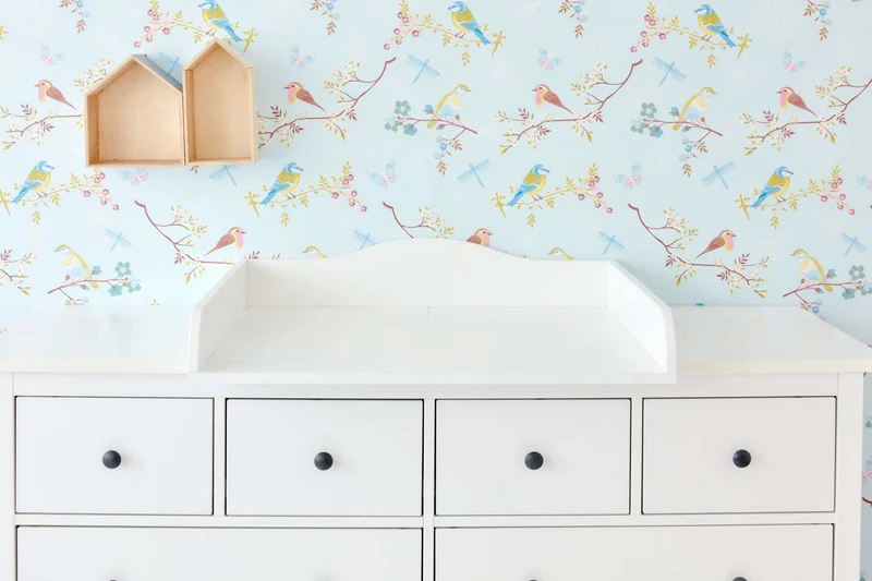Wickelaufsatz für HEMNES-Kommode mit 8 Schubladen – mit Blende – Wickelfläche 78 × 78 cm