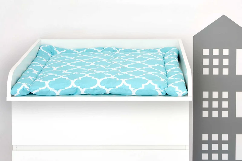 Wickelaufsatz für MALM-Kommoden mit 3 oder 4 Schubladen – gerade – Wickelfläche 78 × 78 cm
