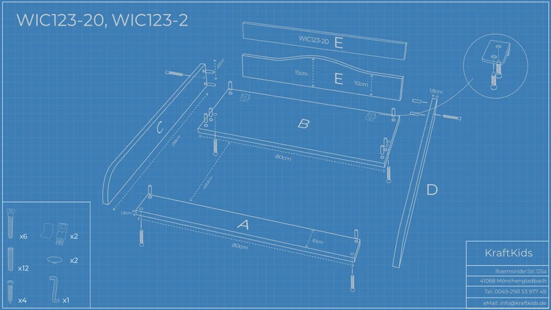 Wickelaufsatz für MALM-Kommoden mit 3 oder 4 Schubladen – gerade – Wickelfläche 78 × 78 cm