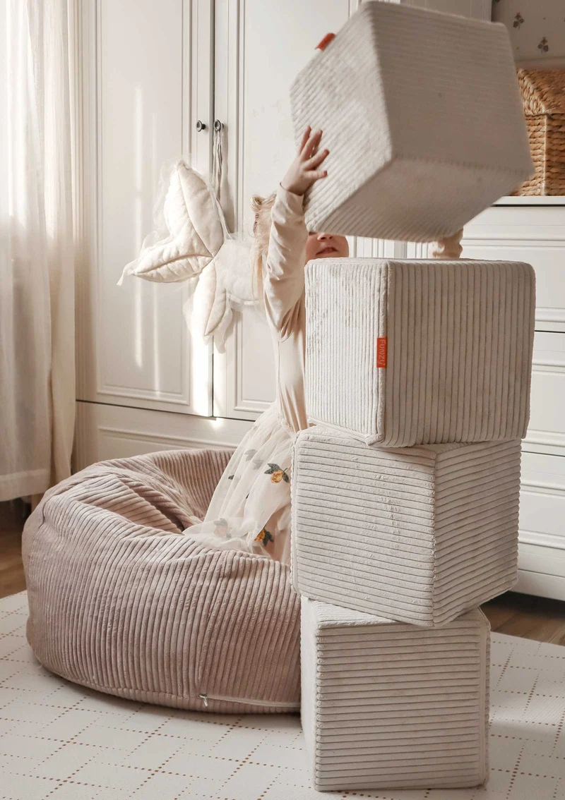 4er-Set Spiel-Elemente 'Cubes' Cord Koala Grau