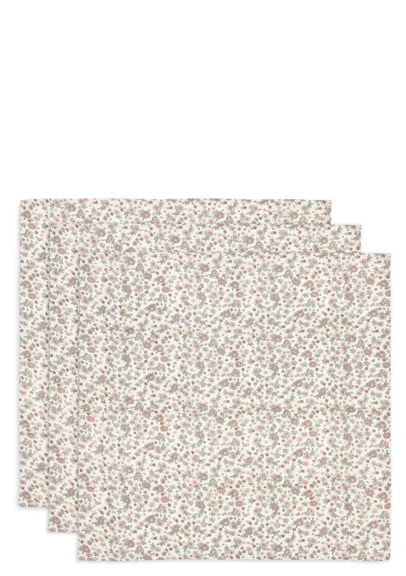 3er-Set Mulltücher Retro Flowers 70 x 70 cm