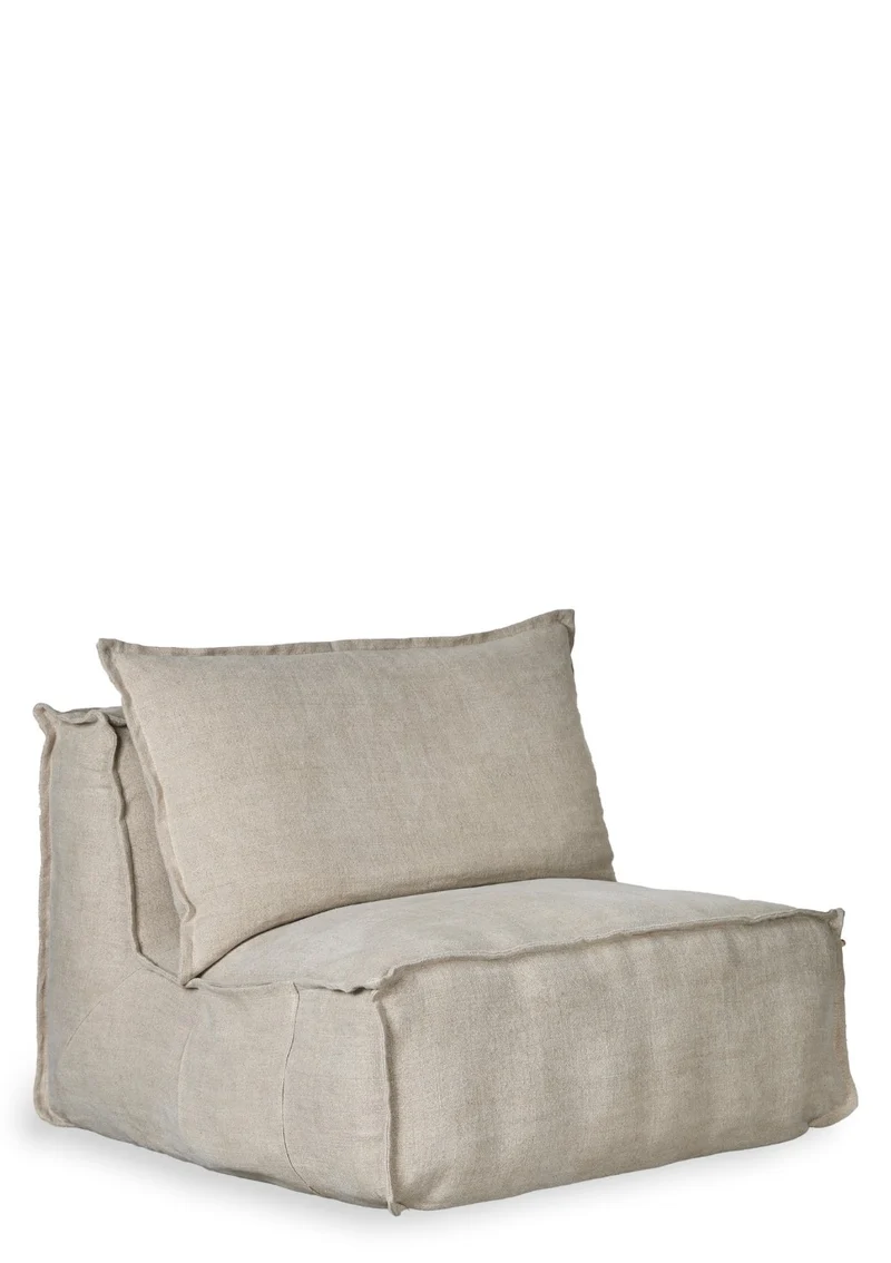Lounge-Sessel 'Linen Lounger' Beige
