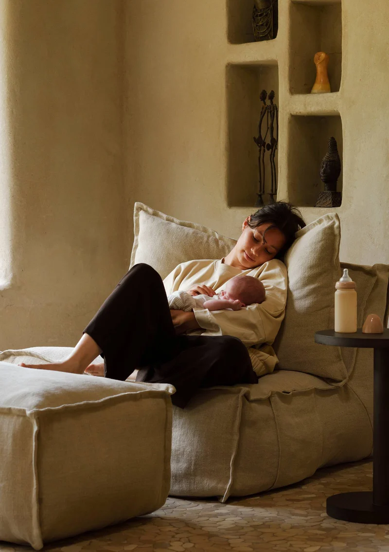 Lounge-Sessel 'Linen Lounger' Beige