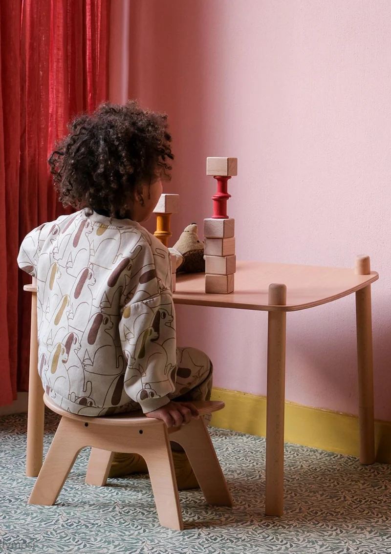 Umbau-Set Wickeltisch 'Pago' zu Kindertisch, inkl. Hocker 'Hiro'