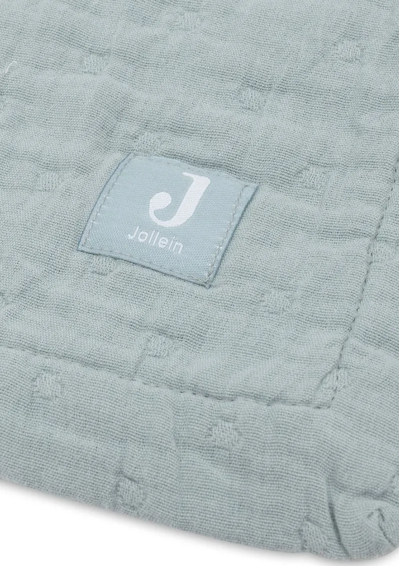 Musselin Decke Wiege 'Jacquard' Sea Green 100 x 75 cm