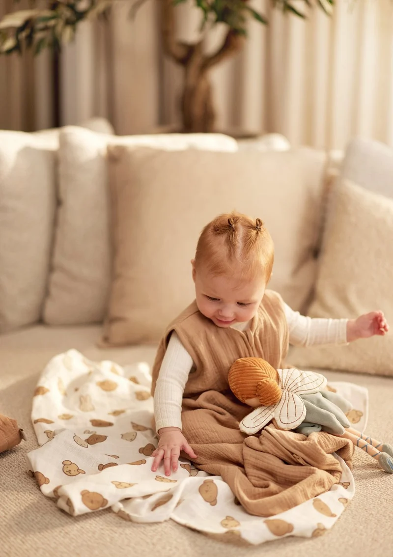 Musselin Baby Schlafsack TOG 0,5 Biscuit