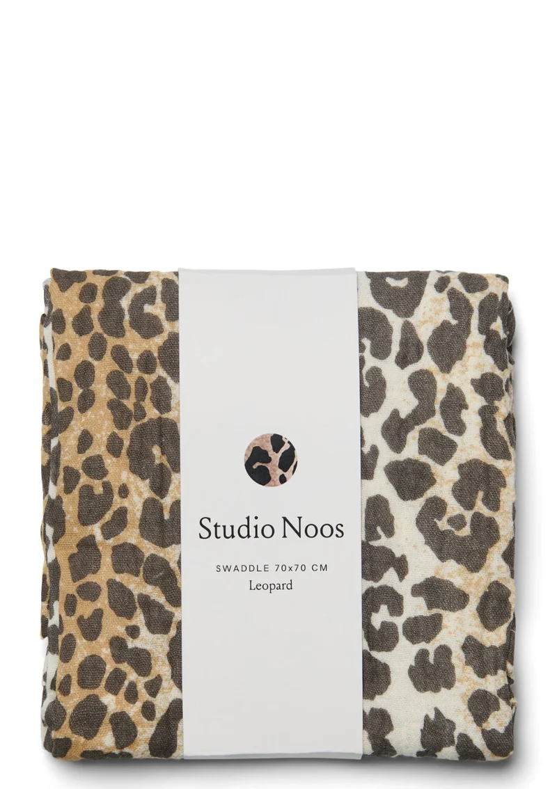 Musselin Mulltuch 'Swaddle Print Medium' Leopard 70 x 70 cm