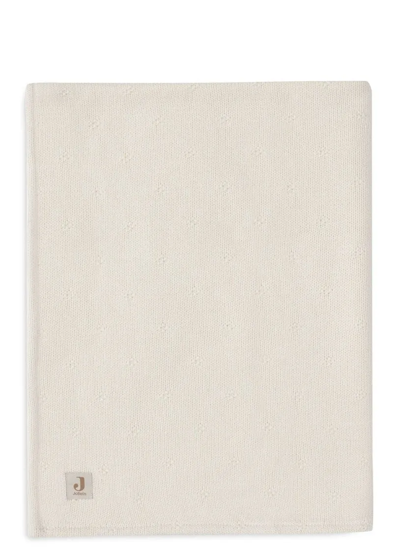 Decke Wiege 'Cosy Knit' Ivory 100 x 75 cm