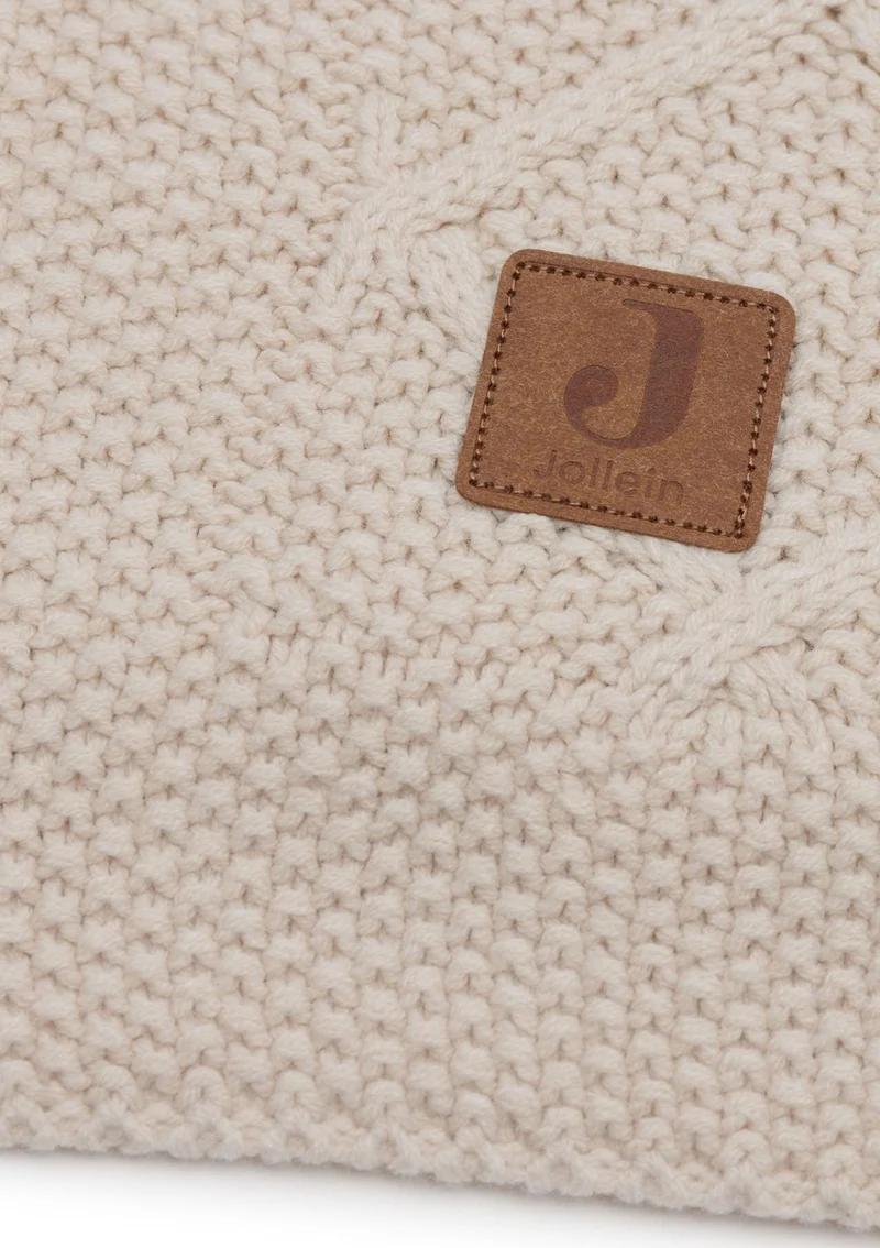 Decke Wiege 'Check Knit' Oatmeal 100 x 75 cm